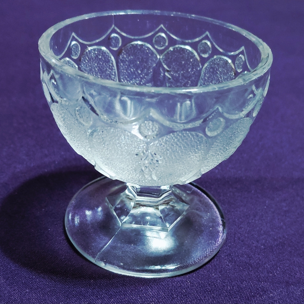 Antique Richards Glass Salt Cellar / Egg Cup / Trinket Dish  1860-1870s